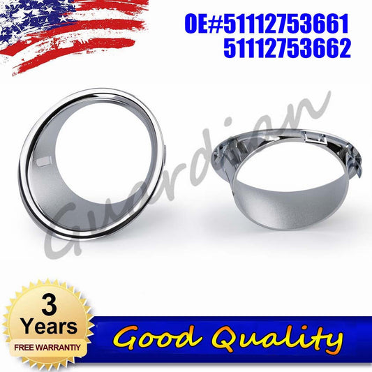 Front Fog Light Lamp Trim Ring Cover 51112753661 51112753662 for BMW for Mini Cooper