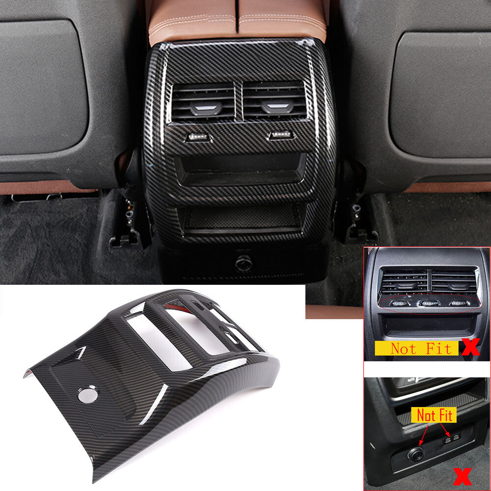 Carbon Fiber ABS Rear Air Vent Outlet Cover for BMW X5 G05 X6 G06 X7 G07 2019-22