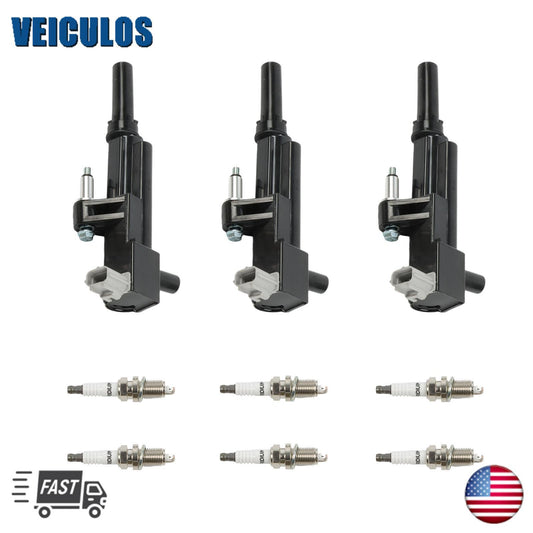 3X Ignition Coils+Spark Plugs for Jeep for Dodge Dakota for Ram 2009-2013 3.7L V6 UF640