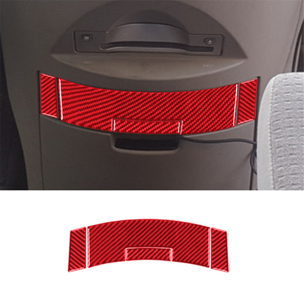 Red 4Pcs Central Ashtray Trim Cover Carbon Fiber for Nissan Quest 2004-2006