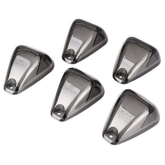 5pcs Smoke Roof Cab Marker Top Light Lens Covers for Ford F250-550 Superduty New