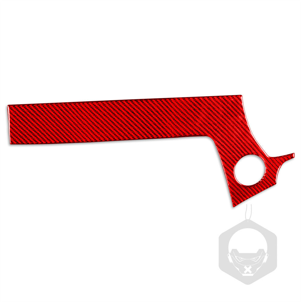 for Honda Fit 2020+ RHD Interior Start Stop Key Hole Panel Trim Red Carbon Fiber