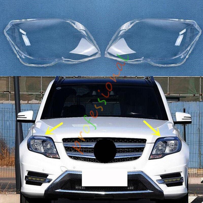for Mercedes GLK X204 2013-2015 Both Side Headlight Clear Lens Cover + Sealant