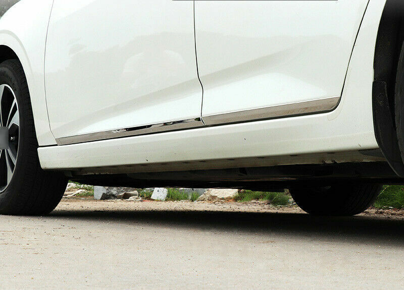 4P Chrome Steel Side Door Body Guard Molding Trim for Nissan Sentra Sylphy 20-22