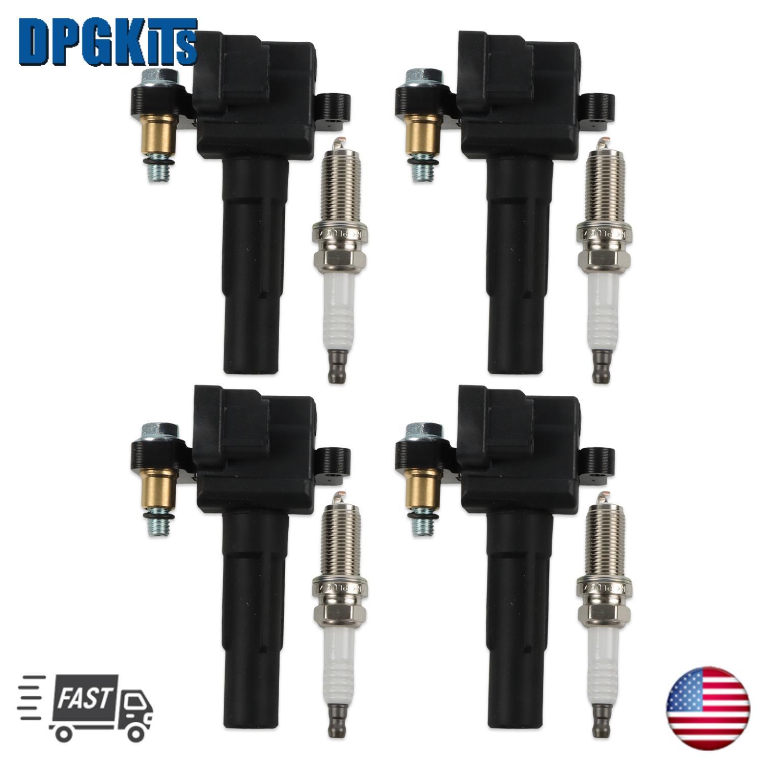 4 Ignition Coils+ 4 Iridium Spark Plugs For 2011-18 for Subaru WRX Forester UF665
