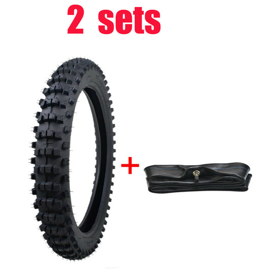 2PC 17 70/100-17 2.75-17 Tyre Tube Pit Dirt Bike Trail CT70 CT90 Atomik TTR125