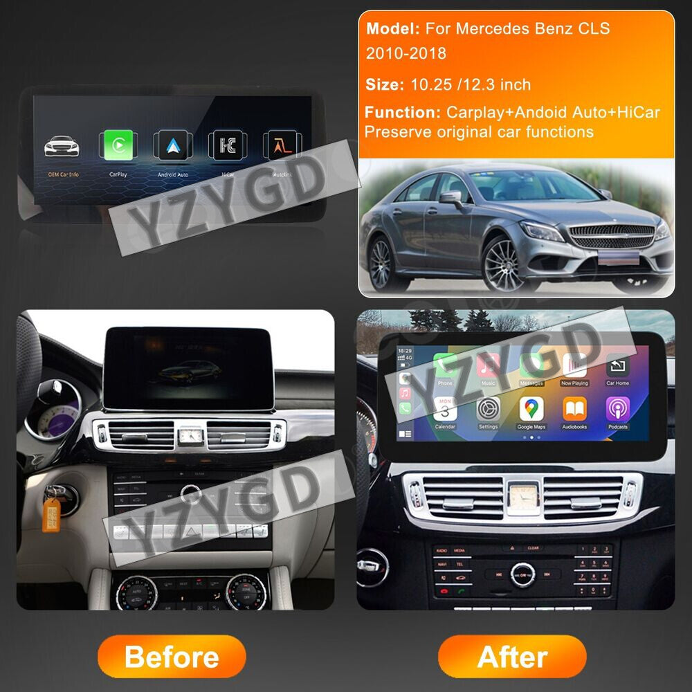 for Mercedes-Benz CLS 2010-2018 Car Radio 12.3 CarPlay Multimedia Touch Screen