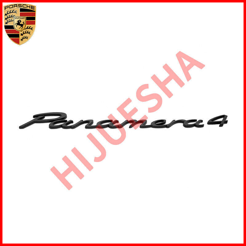 Matte Black for Porsche for Panamera 4 Letters Rear Badge Emblem Set Look Deck lid