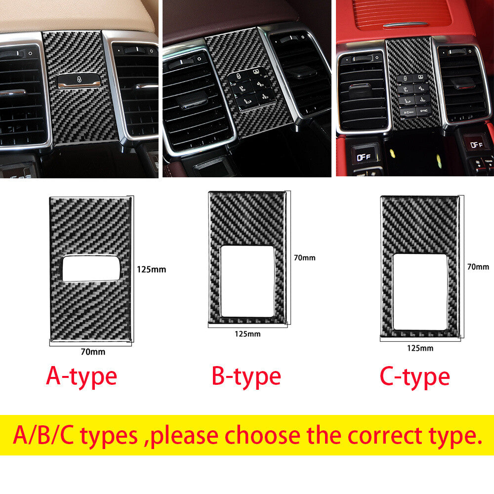 Carbon Fiber Rear for Seat Adjustment Switch Trim Fit for Porsche for Panamera 2010-2016