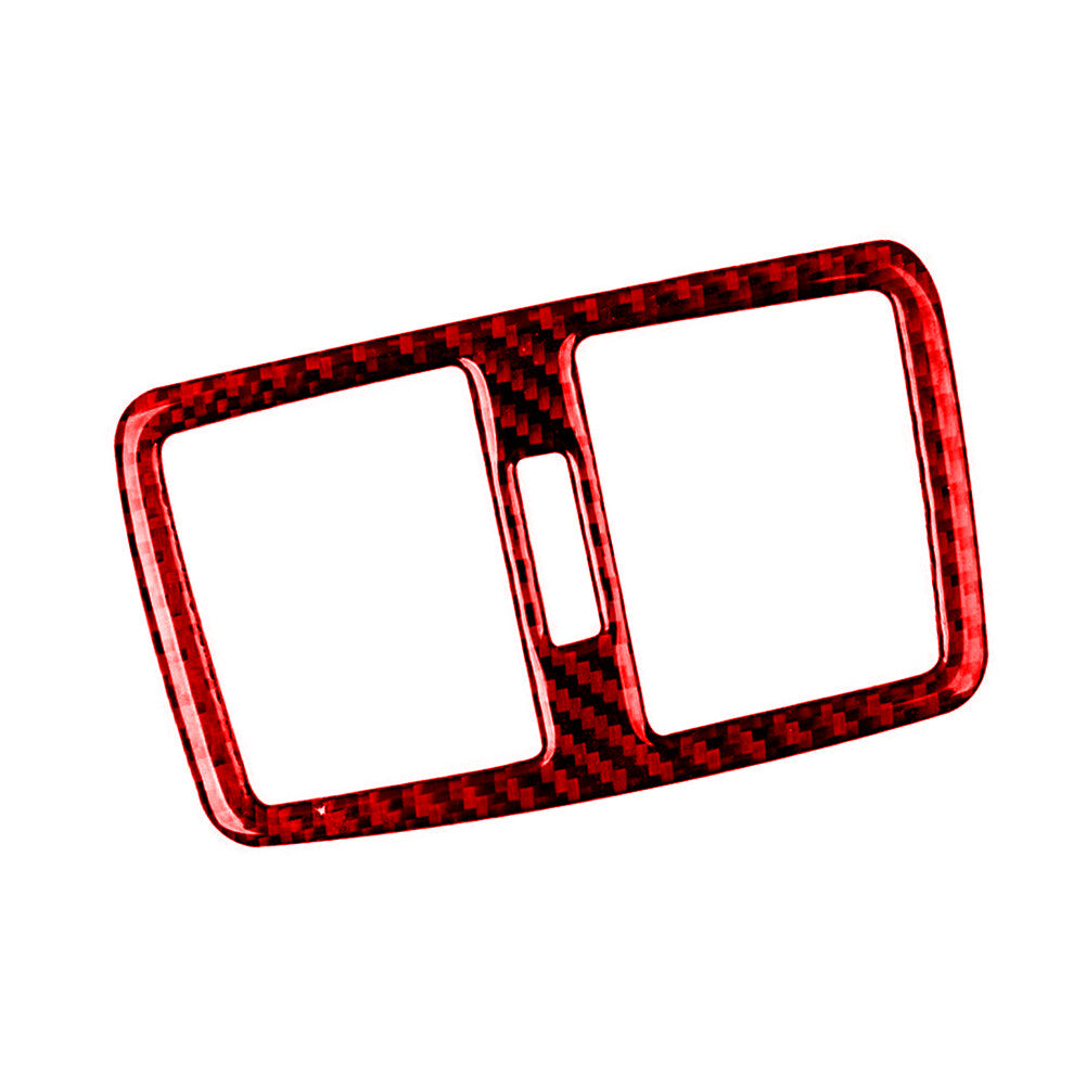 Red Carbon Fiber Inner Rear Air Vent Outlet Cover Trim for BMW X1 F48 2016-2018