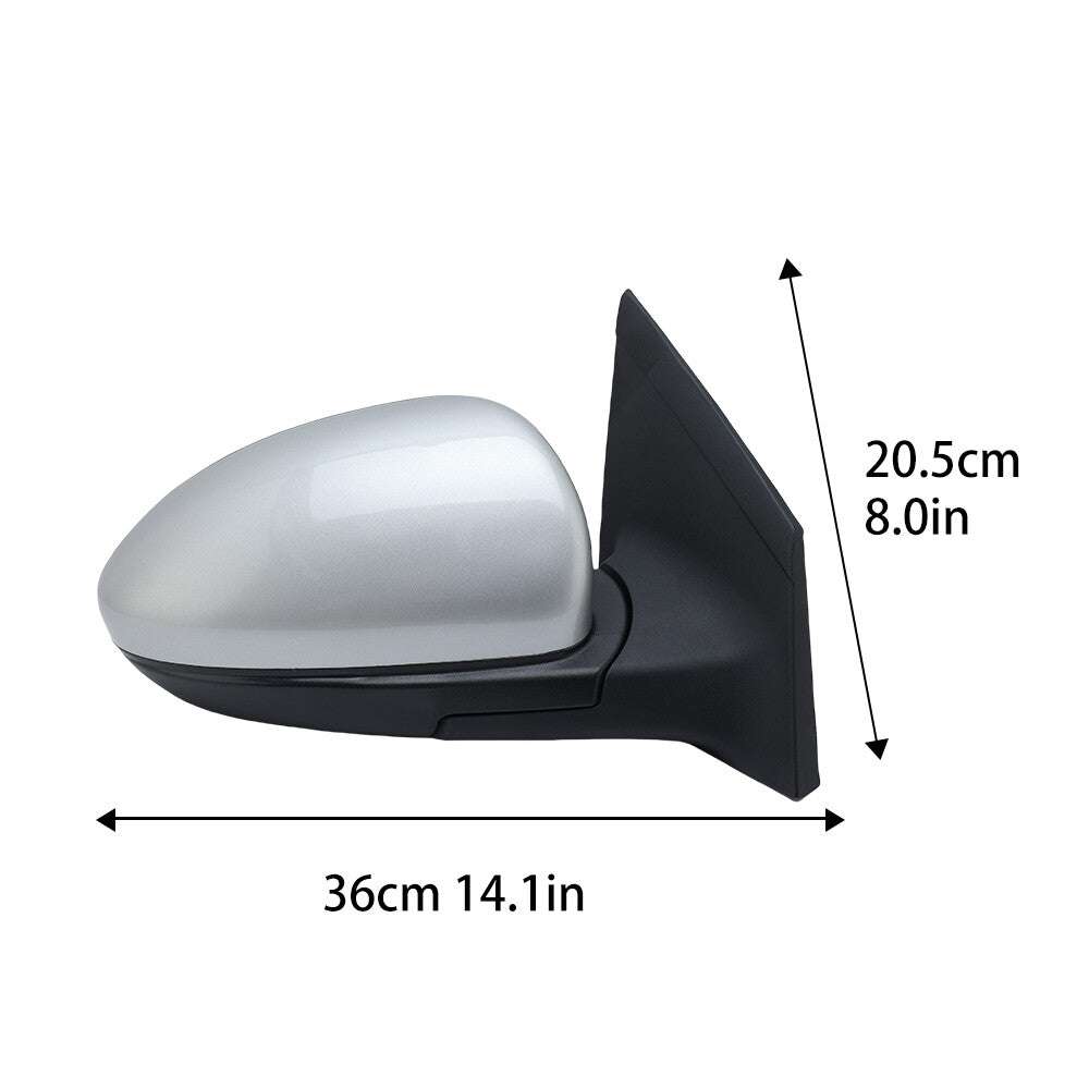 F¨¹r for Chevrolet for Cruze 09-14 Spiegelglas Au?enspiegel Mit Heizung Rechts Silber