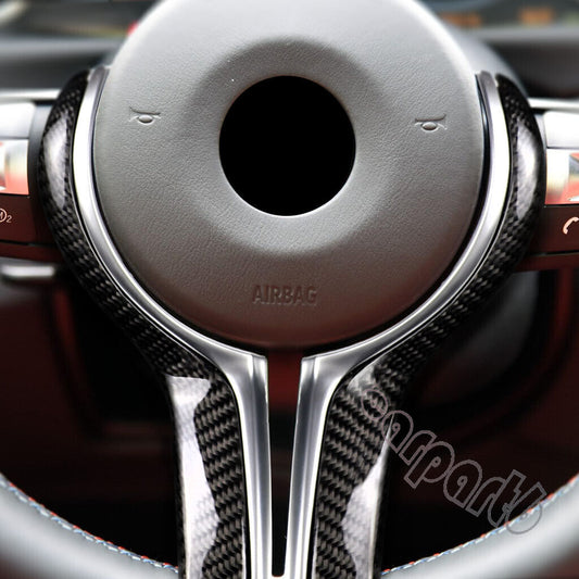 New Carbon Fiber Steering Wheel parts Fit for BMW M2 M3 M4 M5 X5 F80 F82 Trim Cover