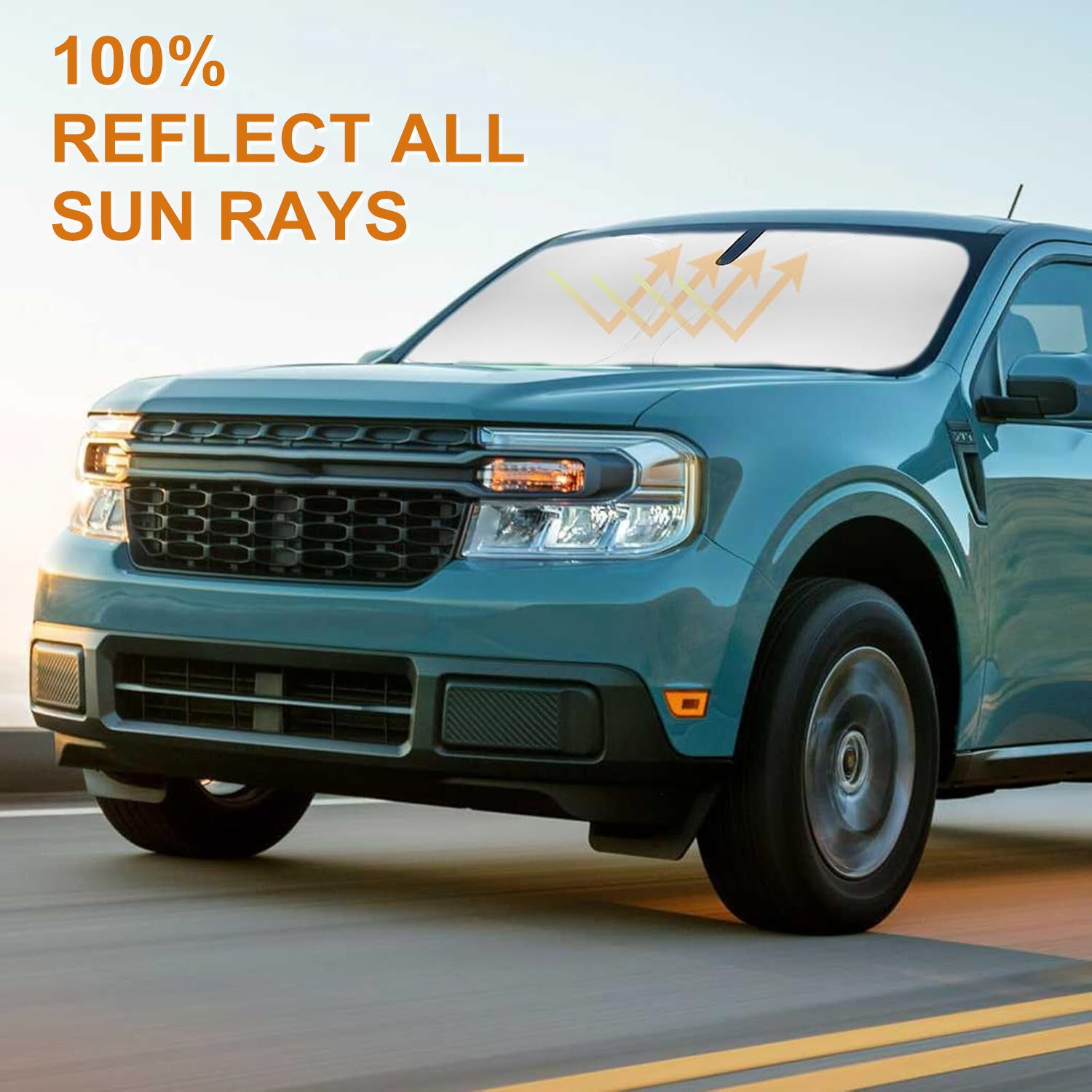 For 2022-2025 for Ford Maverick Cab Front Windshield Sun Shade Reflective UVs Cover