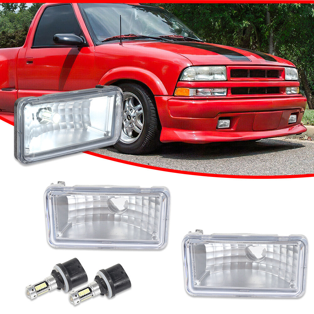 2-piece clear lens fog light set for 98-04 for Chevrolet S10 LH and right-hand side with bulb