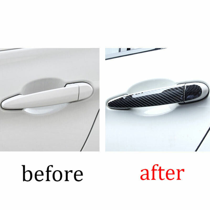 for BMW X5 X6 2008-13 Real carbon fiber Exterior Side Door Handle Cover Trim 8P