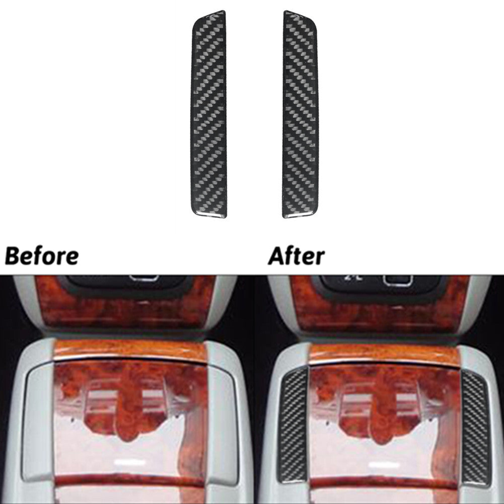 2Pcs Carbon Fiber Floor Console Rear Cover Trim for LEXUS RX330 RX350 2004-2009