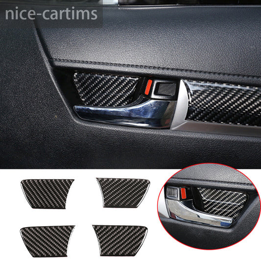 Kit For T@yota Hilux Revo 2015-2021 Carbon Fiber Interior Door Handle Bowl Cover