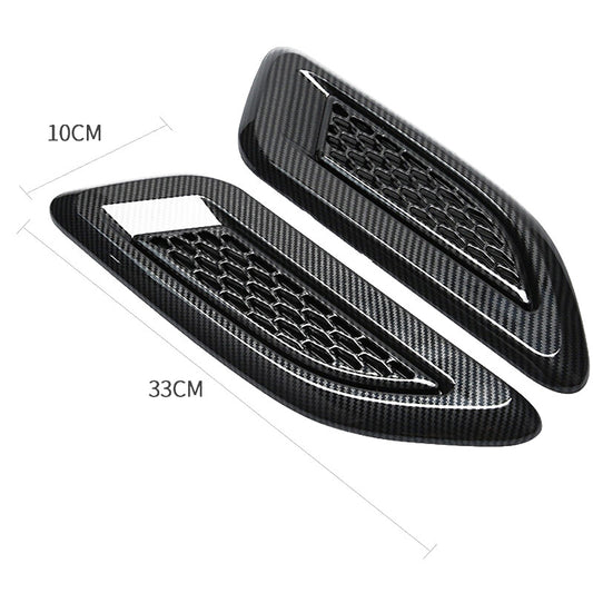1 pair of automotive decorative air intake smothers, ventilator caps, and carbon fiber