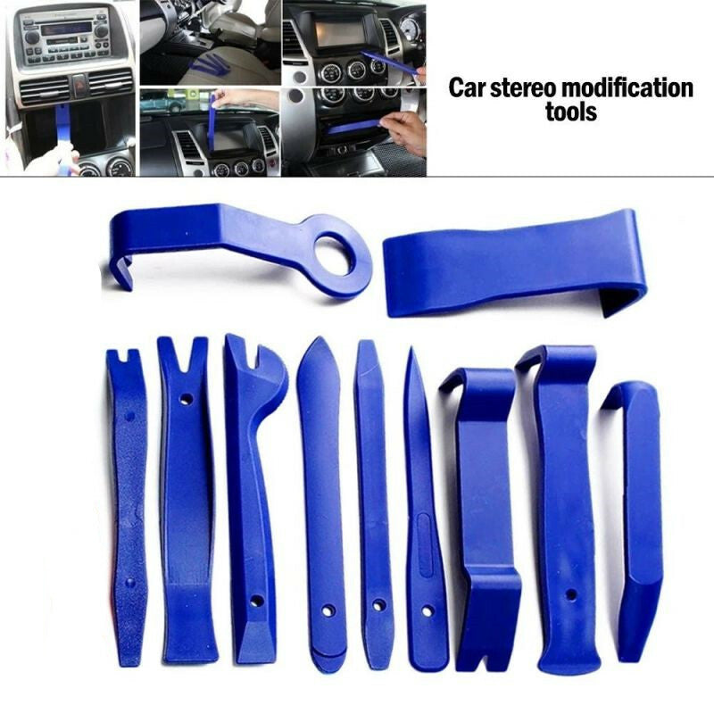 11Pcs Car Audio Maintenance Door Trim Stereo Repair Panel Remover Pry Bar Tool