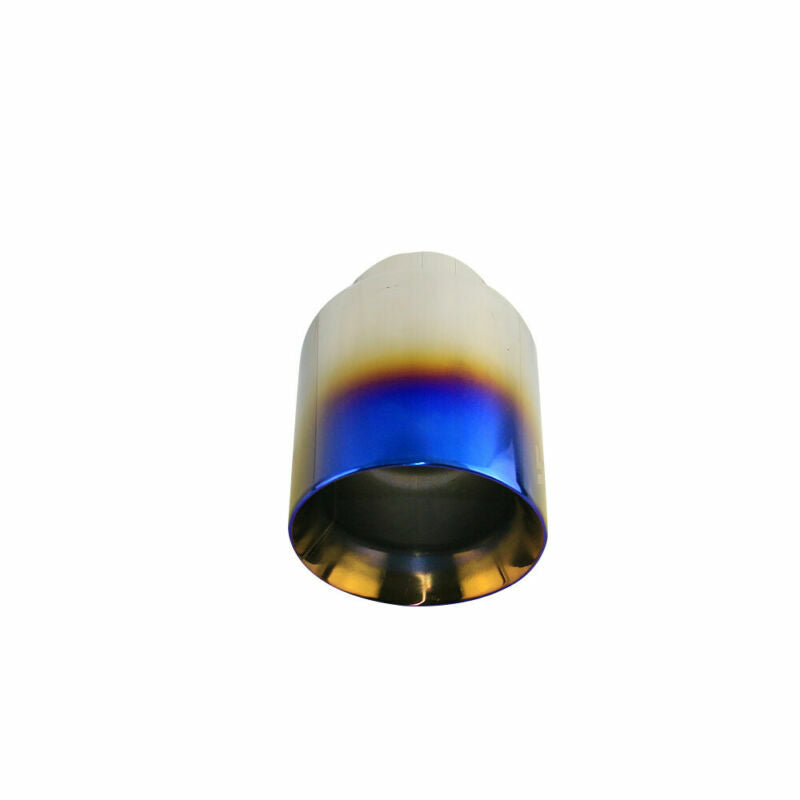 Blue Universal 2.5'' inlet 4'' OD Exhaust End Tips Muffler Tips Slant Tip