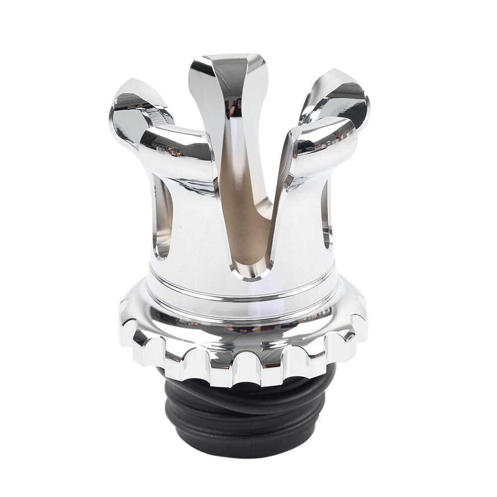 Crown Style Fuel Tank Gas Cap Vented Fit for Harley Sportster Dyna Softail Touring