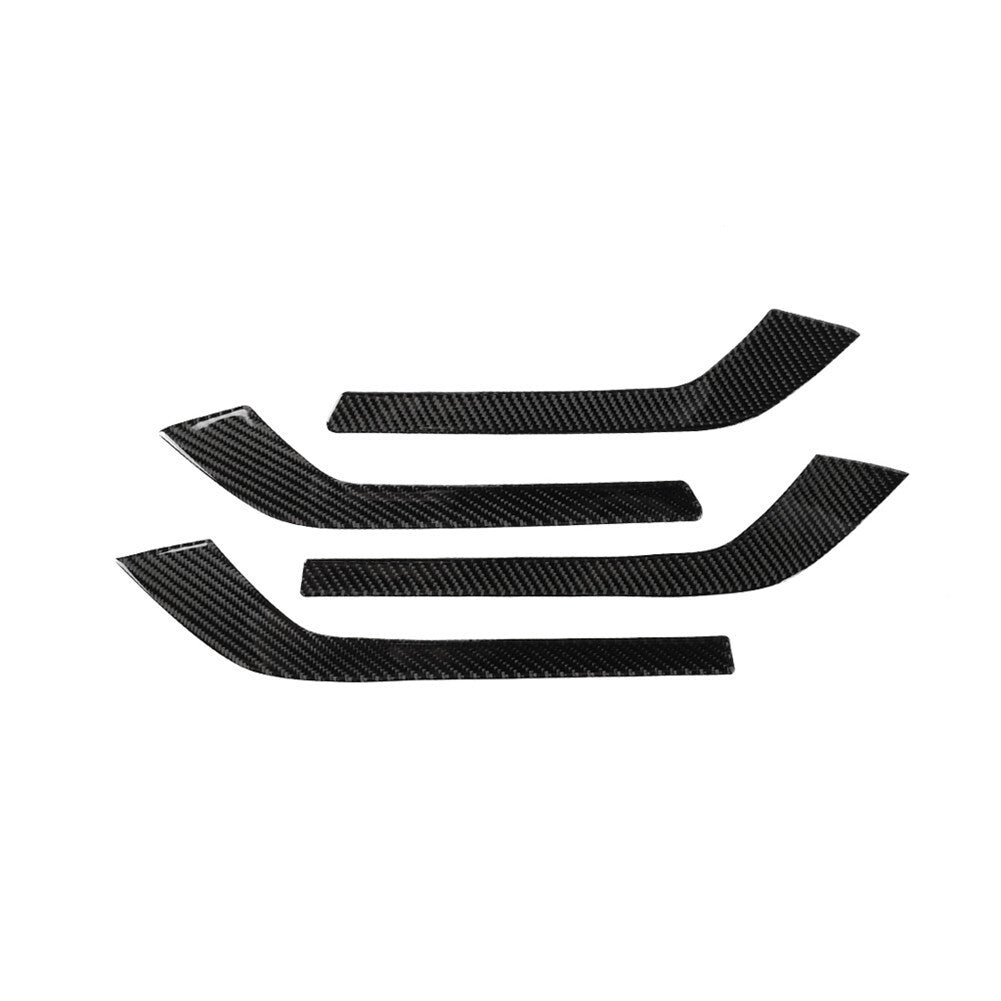 4Pcs Door Panel Trim Interior Strip Carbon Fiber Sticker for Audi Q7 2016-2019