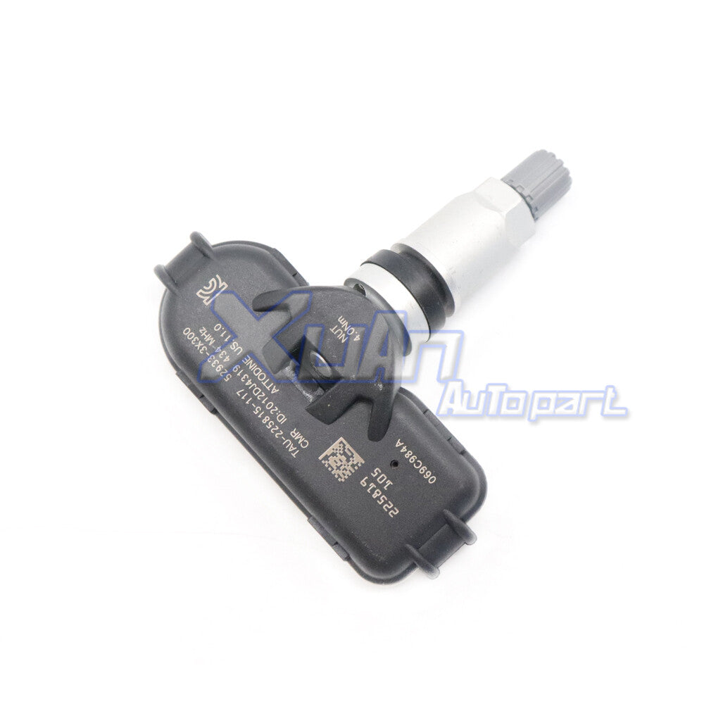 4-Piece Tire Pressure Sensor (TPMS) for Hyundai for Elantra 10-14 52933-3X300