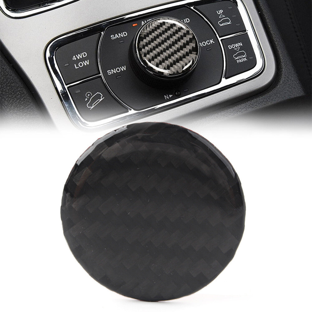 Central Console Knob Button Cover Trim Fit for Jeep Grand Cherokee 2011-22 Black