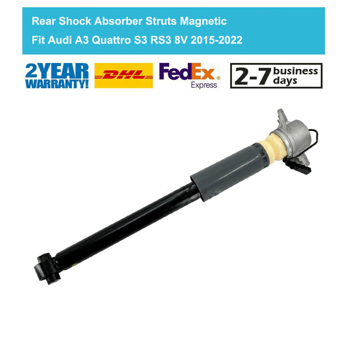for Audi A3 Quattro S3 RS3 2015-2020 1x Rear Shock Absorber Strut w/Magnetic