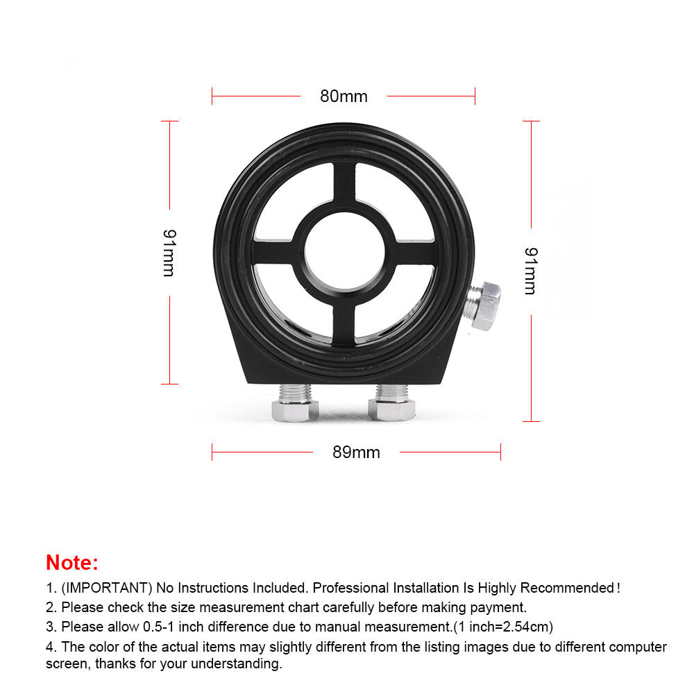 Black oil filter cooler sandwich plate adapter aluminum strip connector accessories