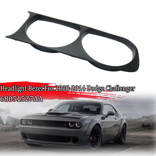 Black headlight bezel on the driver's side for 2008-2014 for Dodge for Challenger 68051527AA ABS