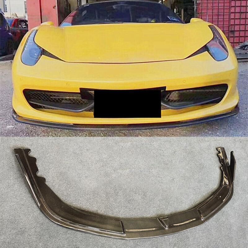 Carbon fiber front bumper lip diffuser for Ferrari 458 Italia Spider