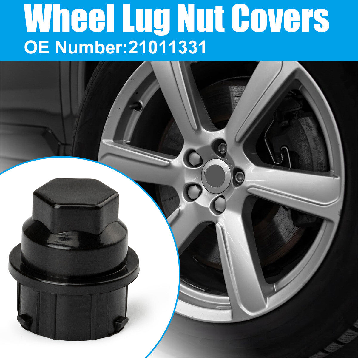 5PCS Wheel Nut Cover Replaces for Buick for Chevy for GMC for Pontiac Black New 9593028