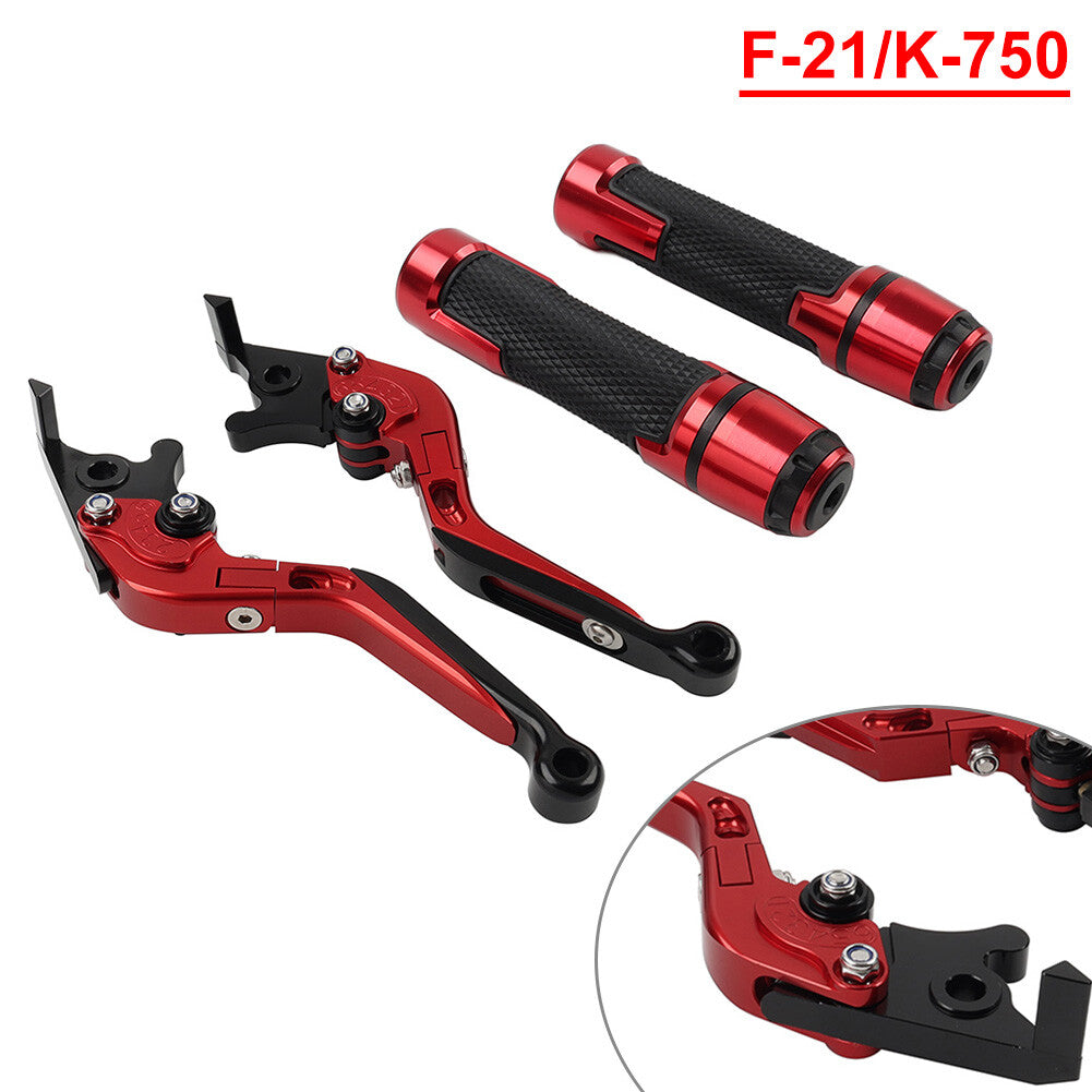 Fit for Kawasaki 650R Set Folding Extendable Brake Clutch Lever Handlebar Grip