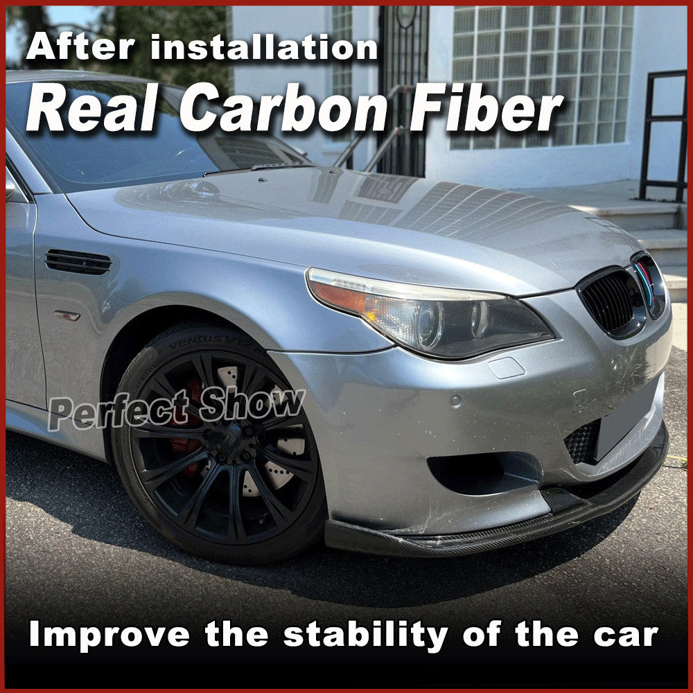for BMW 5Series E60 M5 06-10 REAL Carbon Front Chin Bumper Lip Spoiler Splitter