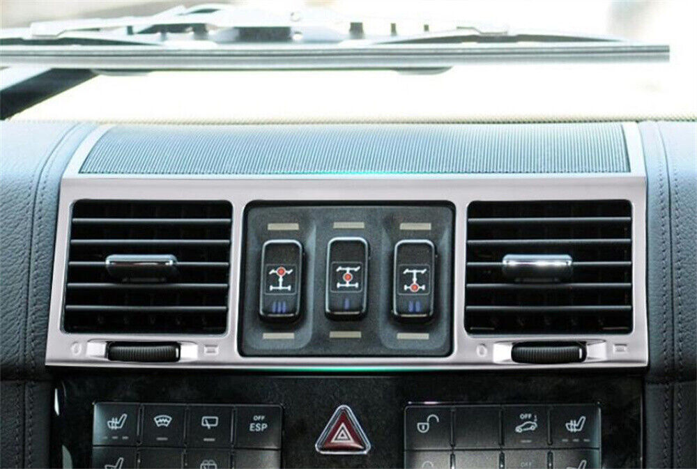 Silver ABS CenterControl Air Vent Outlet Trim for Benz G Class W463 G500 2004-11
