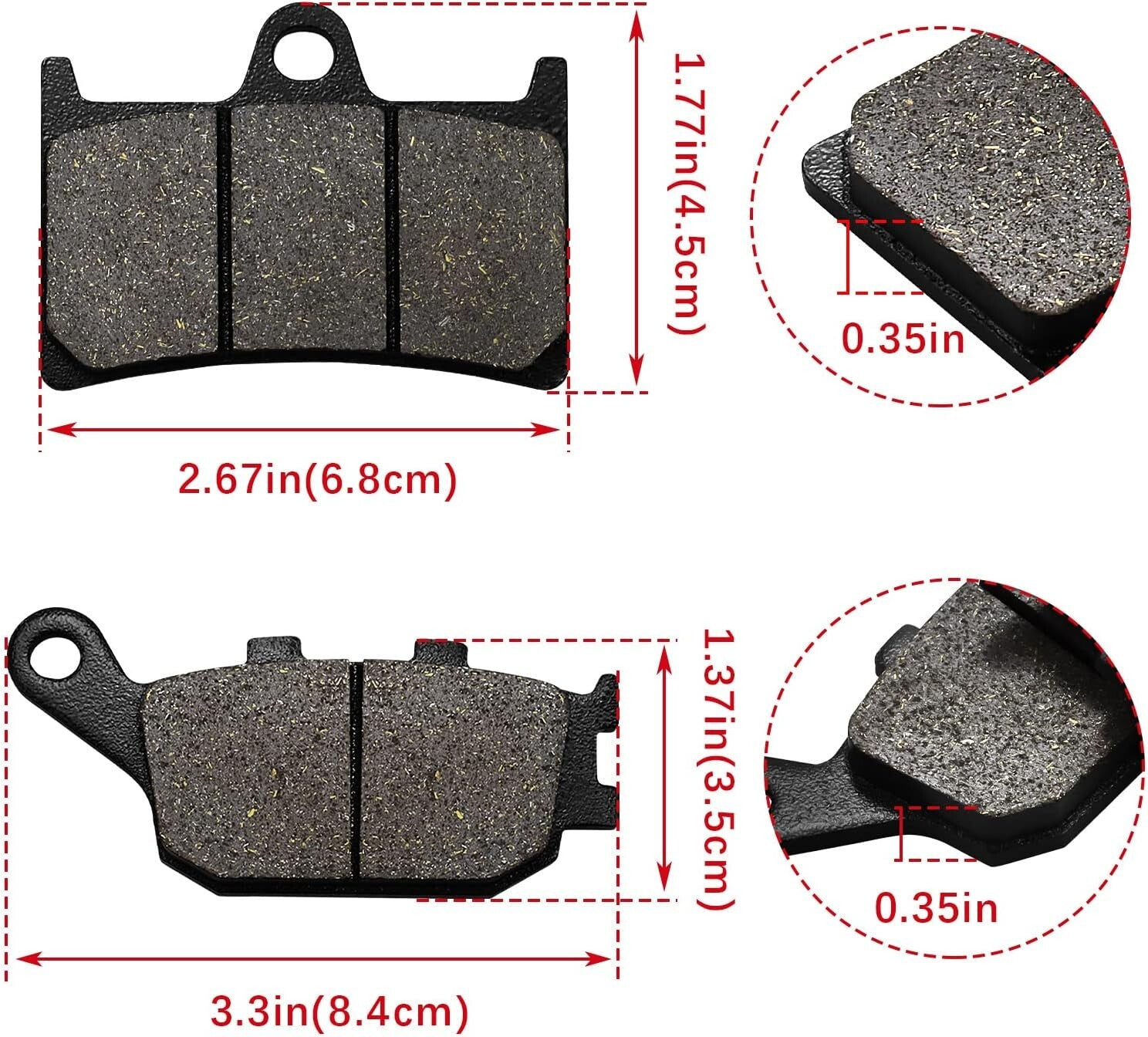 Brake Pads for Yamaha FZ8 FZ07 FZ09 FJ09 MT07 MT09 MT10 XSR700 XSR900 R6 YFZR6
