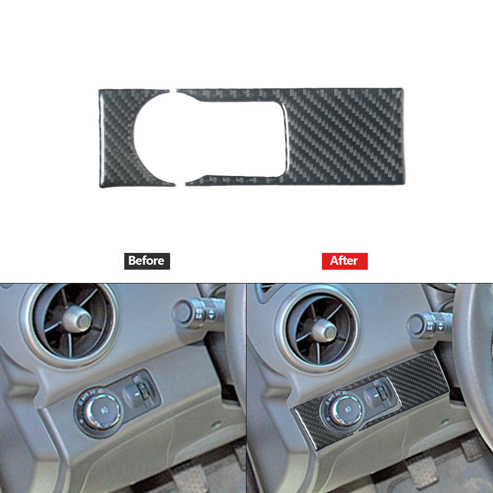 2Pcs Carbon Fiber Dim Light Control Cover Trim for Chevrolet Sonic 2012-2016