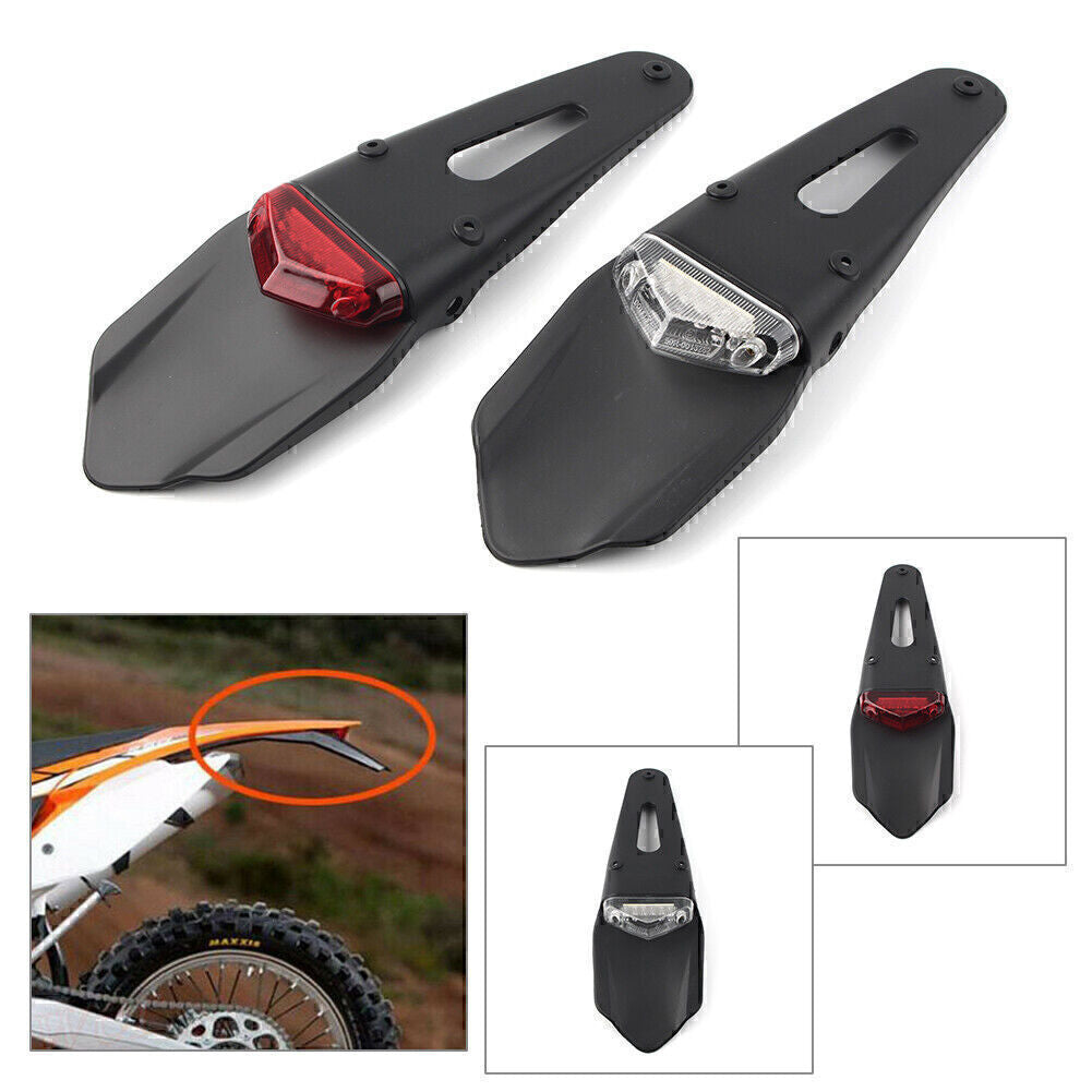 Universal Motorcycle Rear Tail Light Dirt Bike Fender 12V LED Off-Road