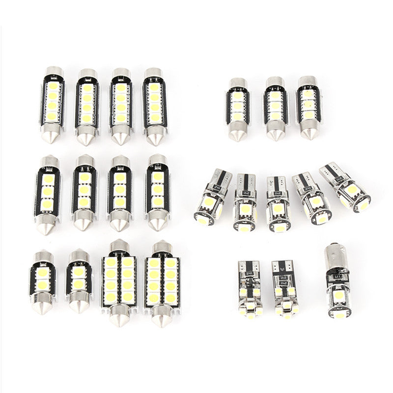 23Pc LED White Bulb Car Light Inside Reverse Light Dome License Plate Lamp Error