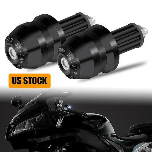 7/8 22mm Motorcycle Handlebar Grips Bar End Slider Cap Plug Aluminum Universal