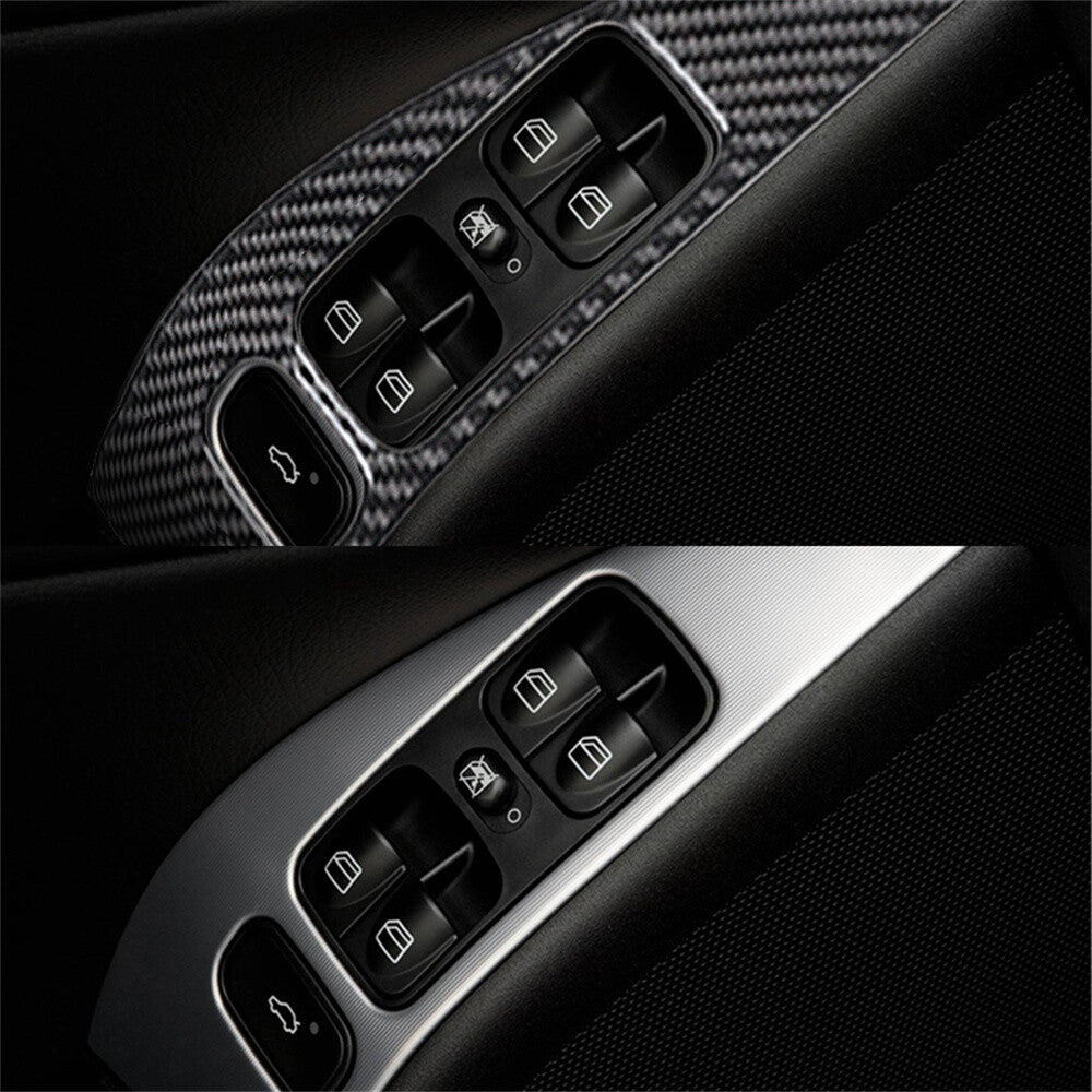 Carbon Fiber Window Lift Switch Button Trim for Mercedes-Benz C Class W203 05-07