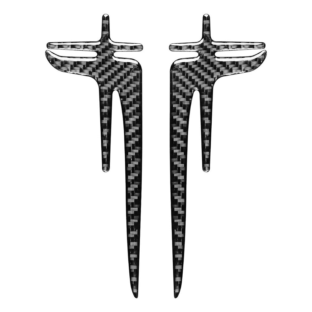 For Car Caravan Carbon Fiber X-Wing Truck Hood Side Body Decoration Trim Black