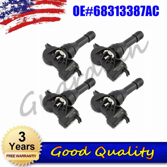 4-piece TPMS tire pressure sensor 68313387AC for Jeep Renegade Grand Cherokee for Fiat
