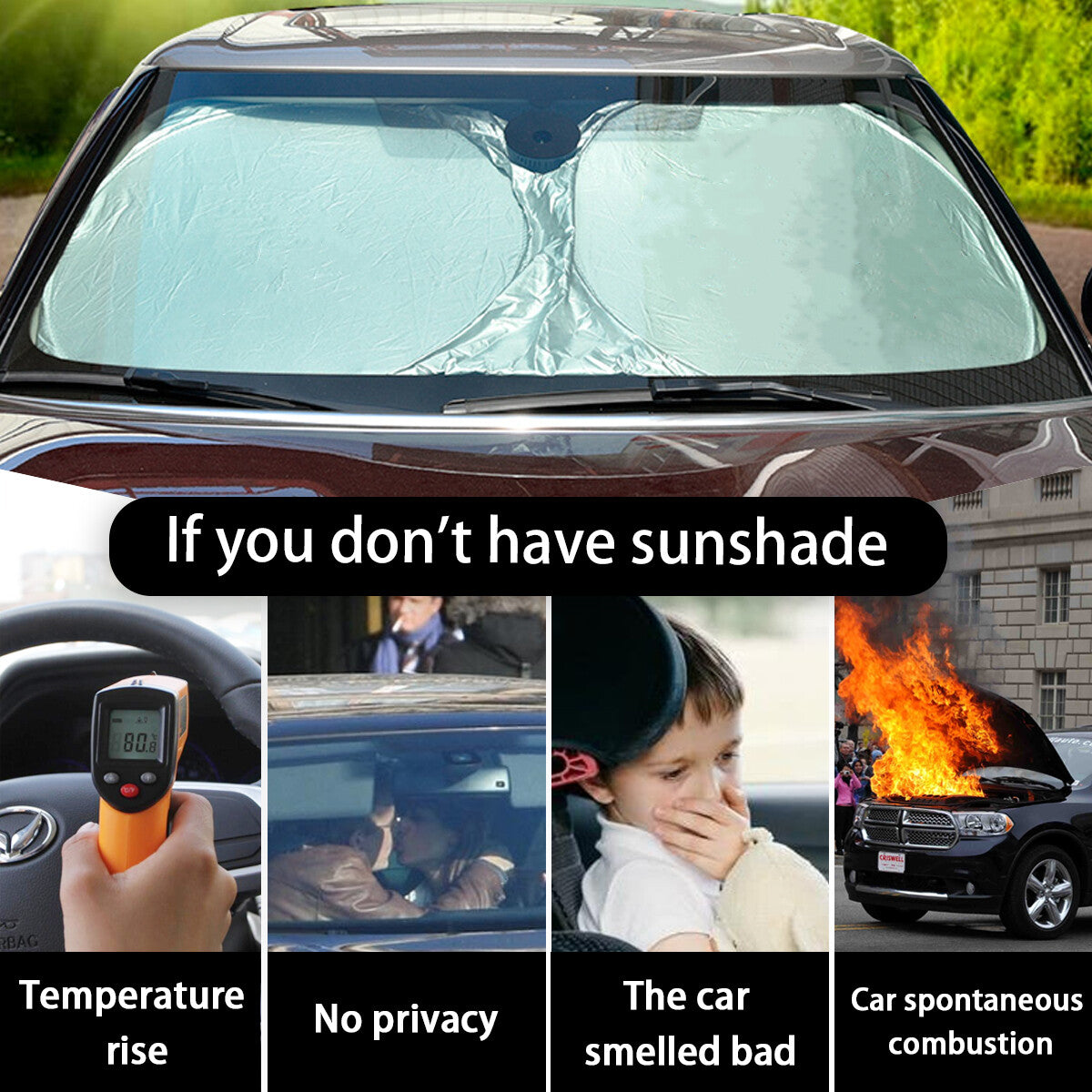 for Mini Copper F60 R55 R56 R57 Windshield Sun Shade UV Block Front Cover Visor