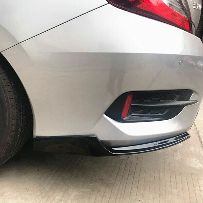 for Honda for Civic 2016-2021 Glossy Black Rear Bumper Lip Diffuser Splitter Spoiler