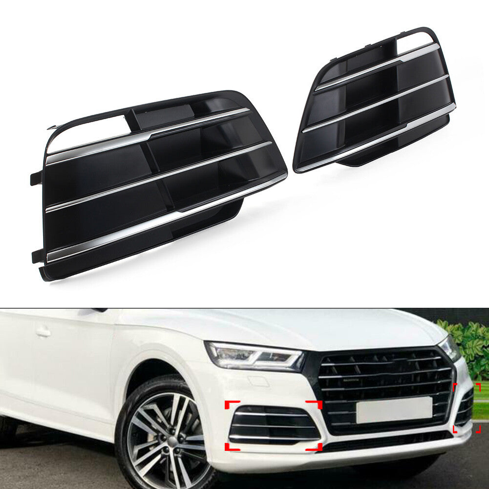 for Audi Q5 SQ5 2018-2022 Left Front Bumper Fog Light Grille Grill Cover