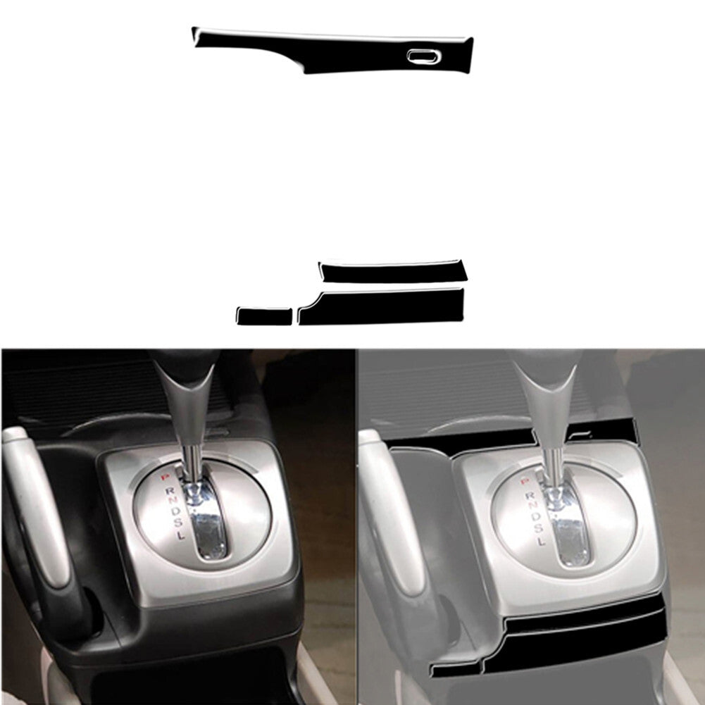 Piano Black Automatic Gear Shift Strips Cover Trim for Honda for Civic 8th 2006-2011