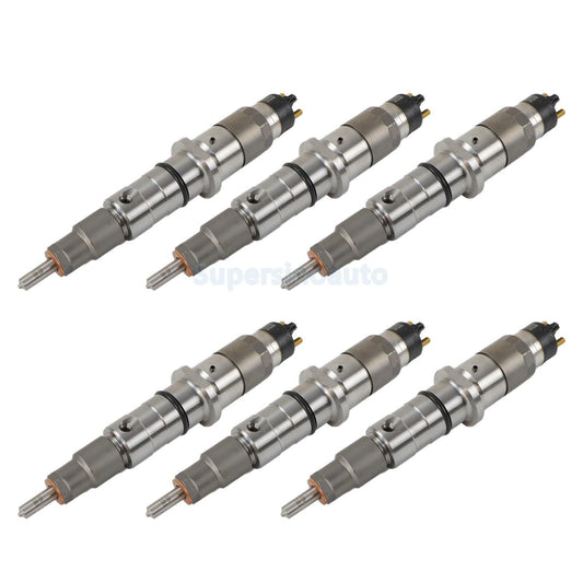 6x Fuel Injector 0445120236 6745-11-3100 for Komatsu Engine 4D107 S6D107 WA320-6