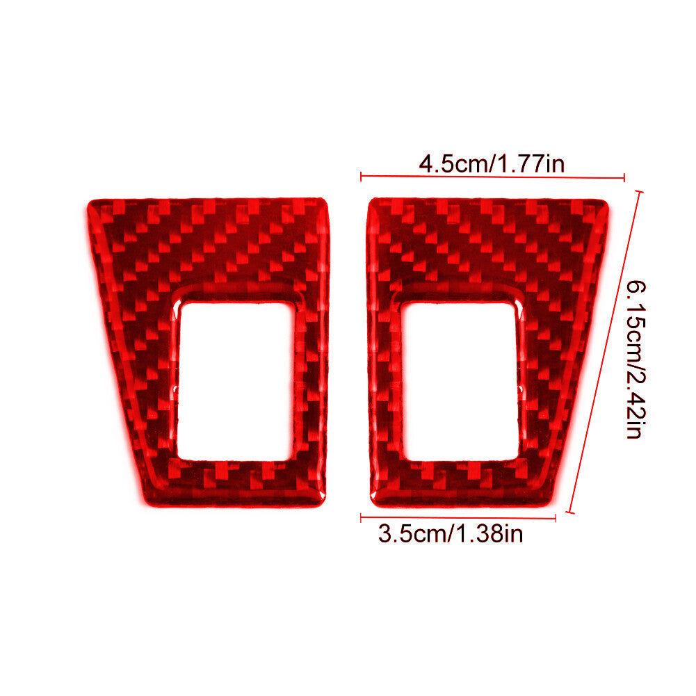 Red Carbon Fiber Below Radio With Heated for Seat Cover Trim for Chrysler 300 05-07